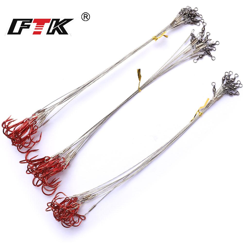 5/10pcs 15/20/25cm Anti-bite Steel Wire Leader Leashes For Fishing 50LB With Swivel Fishing Lure Accessories Pike Bass