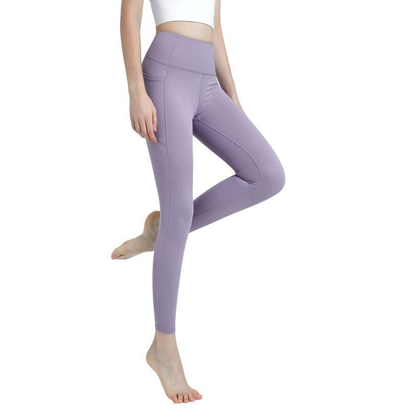 High Waist Yoga Leggings Women With Butt Lift Effect Compression Fit Running Workout Pants Nylon Spandex Stretch