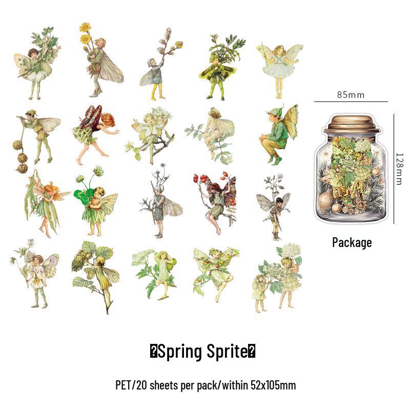 

Zaomo Elf Century Series - Butterfly Girl PET Sticker Pack for Journals (4 Types)