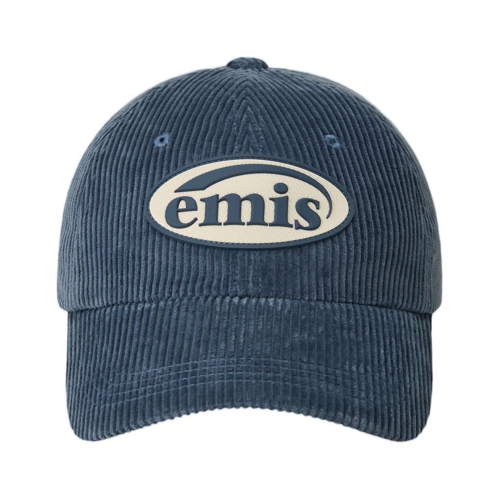 EMIS Rubber Patch Corduroy Ball Cap Ash Blue