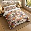 Autumn Harvest Theme Personalized 3Pcs Bedding Set Custom Text & Name 1 Sheet 2 Pillowcases Household Bedding 1pc
