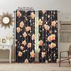 2 pcs   versatile polyester transparent curtains for home decoration Retro Dead Branches Floral for use in bedrooms and living