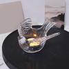 Glass Candle Holder Bird Shape Candlestick Ornament Festive Atmosphere Table Decoration for Home Party Festival