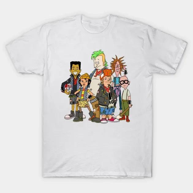 

Punk Recess Comics Cartoon TShirt 100 Cotton ONeck Short Sleeve Summer Casual Mens Tshirt Streetwear S