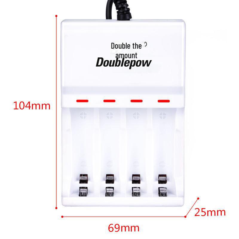 2-Slot USB Charger for 461.2V Rechargeable Lithium Battery, 5V Input