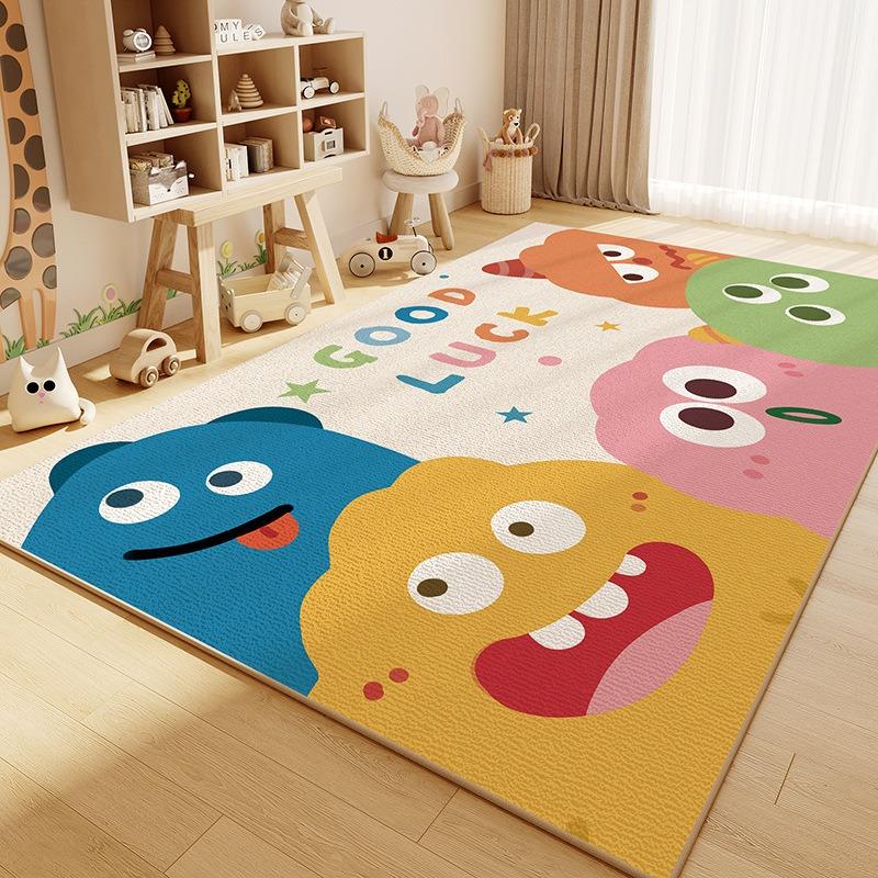 Cute Animal Pig Patterns Carpet Children's Bedroom Crawl Soft Mat Non Slip Sofa Floor Large Area Decor Rug Home Indoor Doormats
