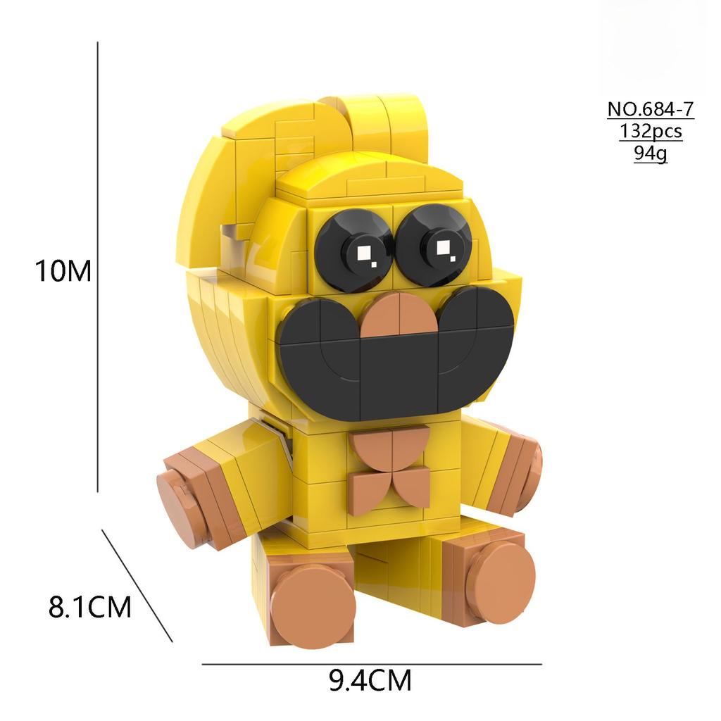 Poppy3 Smiling Critters: Sleepy Cat Building Blocks