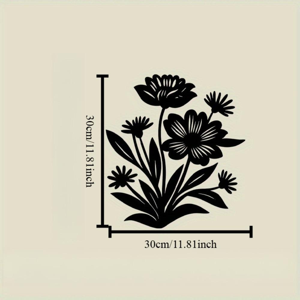 Laser Cut Metal Wall Decor Floral Hanging Art Home Garden Gift Iron Flower Sculpture Plaque