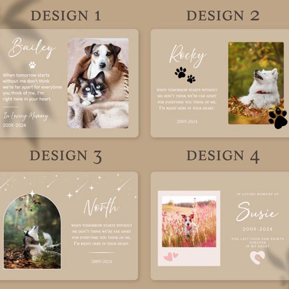 Personalized Pet Memorial Frame Custom Cat Dog Photo Light Pet Loss Sympathy Gift Engraved Plaque With Name Dates Sentimental