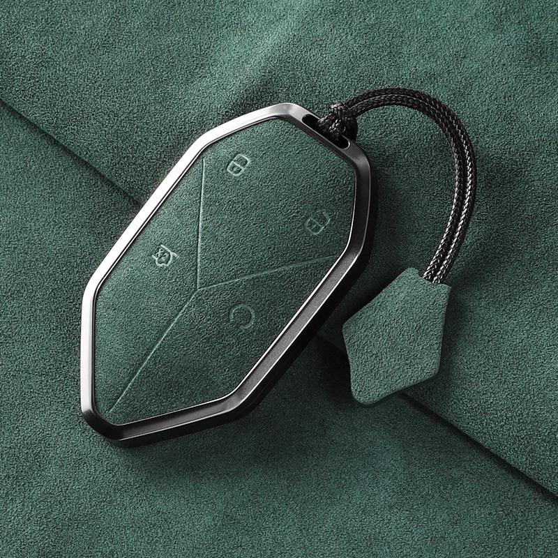 Alcantara Car Key Case Bag For BYD Equation Leopard 5 8 Titanium 7/ Titanium 3 KeyChain Interior Decor Accessories
