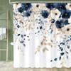 Butterfly And Floral Printed Shower Curtain Family Home Decoration Polyester Bathtub Curtain Bathroom Partition Room Curtain