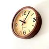 KATOMOKU Muku Clock 20 Walnut Wall Clock with Continuous Second Hand km-136WARC 220mm (Radio-Controlled Clock)