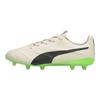 Puma King Platinum 21 Vegan FG AG Ivory Glow Green Glare Men Sneakers Cream Black 106675-01