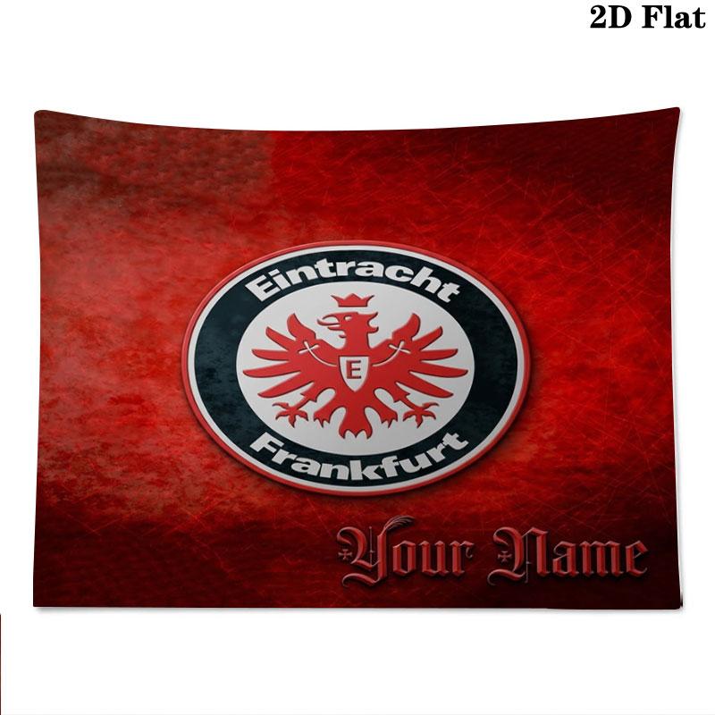 Eintracht Frankfurt Custom Name Wall Tapestry Aesthetic Wall Hanging Printed Fabric Blanket Decorative Tapestries for Bedroom Living Room Home Decor