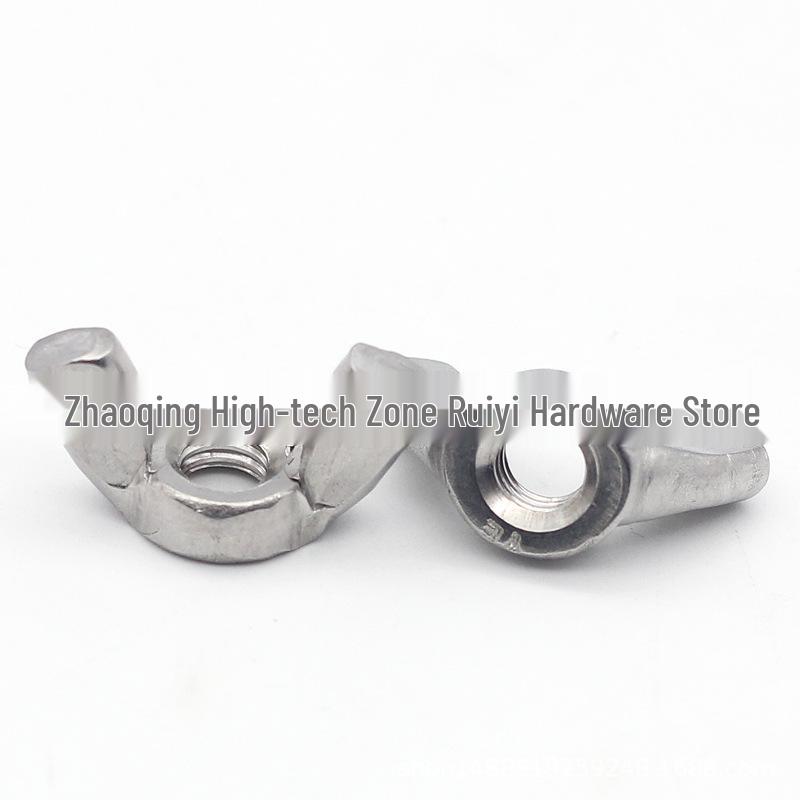304 Stainless Steel Wing Nut - Yuanbao Lamb Horn Hand Tighten, Sizes M3-M12
