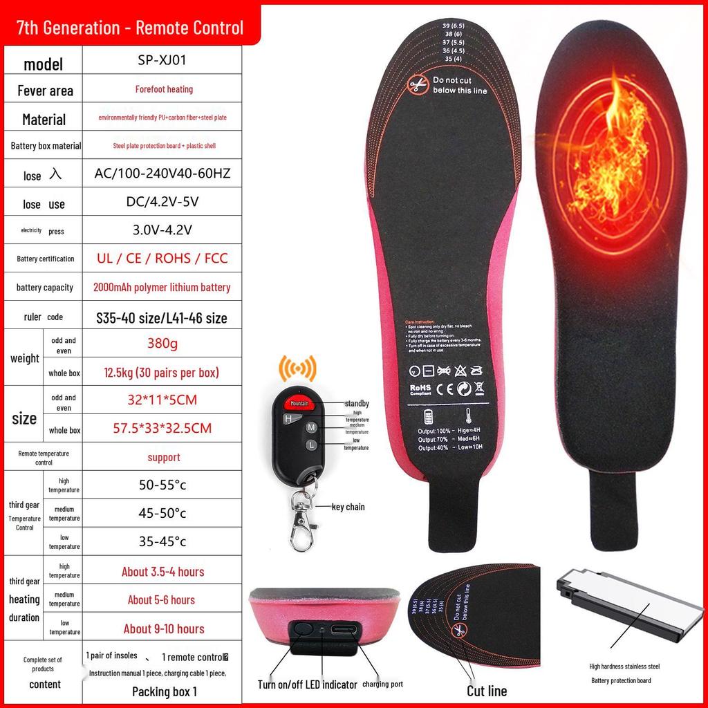 Solette riscaldate ricaricabili di 15a generazione con controllo wireless della temperatura a tre livelli per camminare in inverno