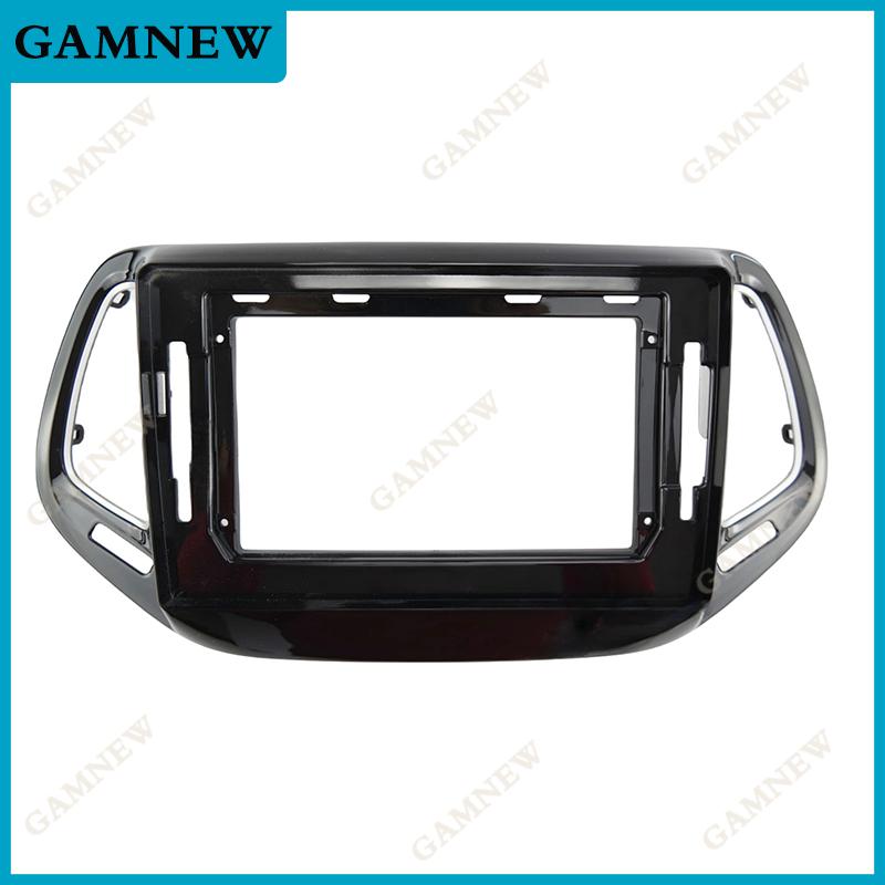 10 Inch Car Frame Fascia Adapter Canbus Box Decoder Android Radio Dash Fitting Panel Kit For Jeep Cherokee Compass 2017-2020