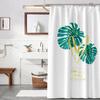 Tropical Green Plant Shower Curtain Leaves Printed Washable Bath Curtain Waterproof Polyester Fabric Bathroom Accessories Modern
