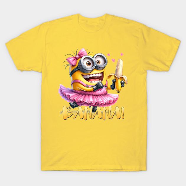 Men Black Print T-shirt Minion No-Cut Transfer Paper Print Cotton Tshirt 2XL жёлтый