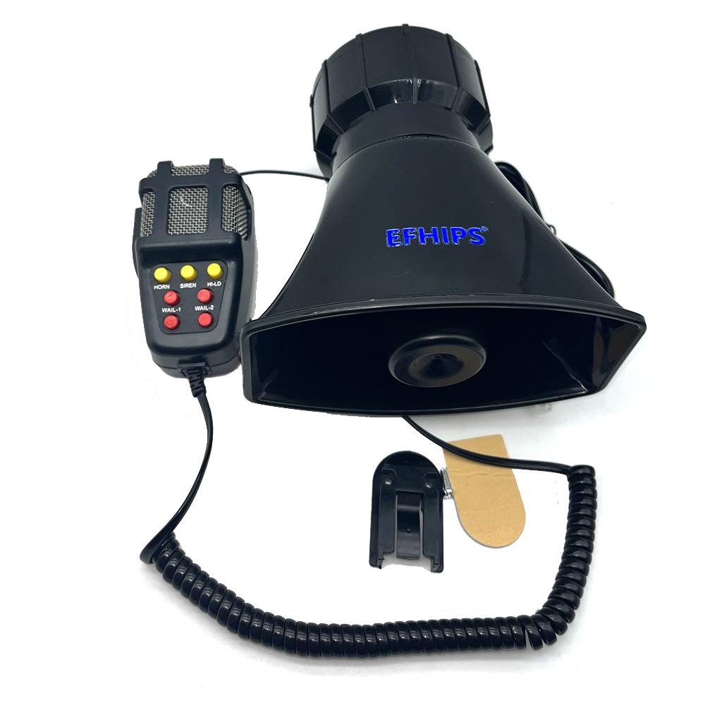 12V 125dB with MIC Loud Motorcycle 7 Sound Car Alarm Horn 100W Siren Vehicle Truck Warning Loudspeaker Plastic Police Firemen