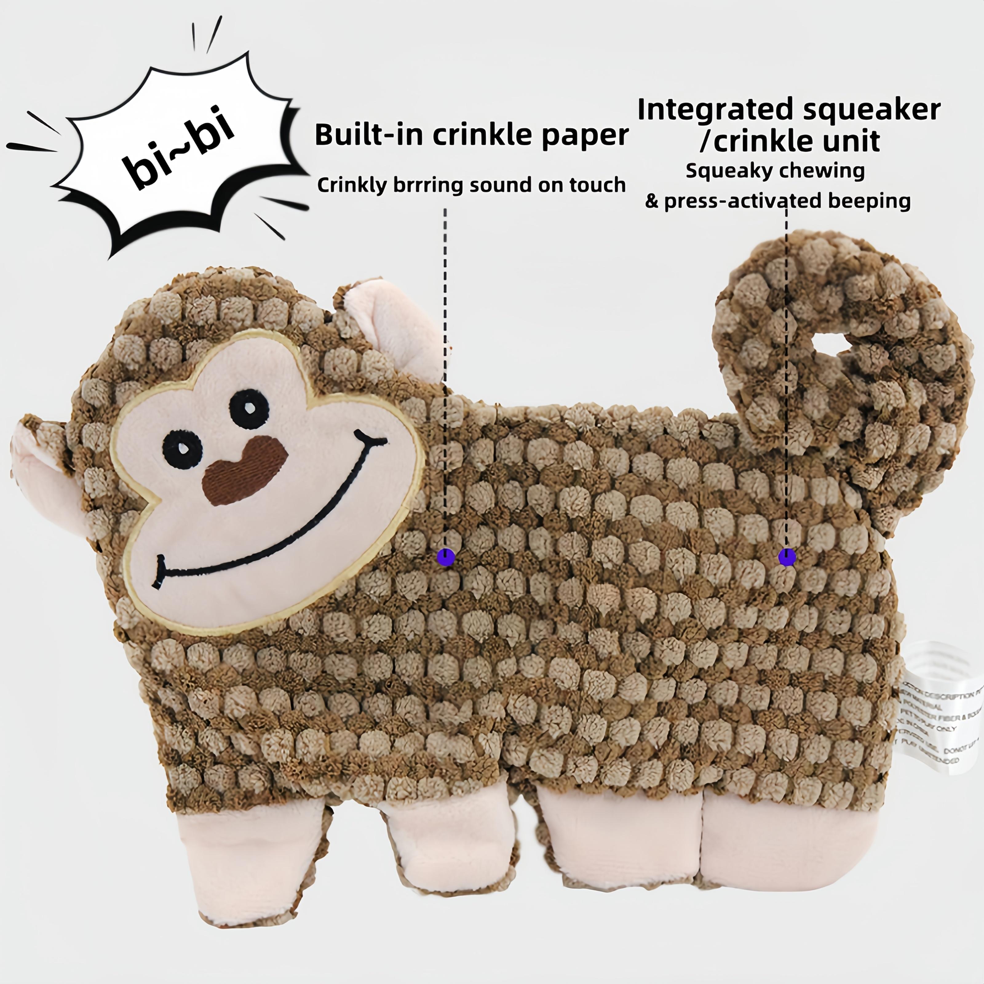 Собачьи игрушки для жевания без наполнителя Прочные интерактивные пищащие игрушки с громким пищальником One Size