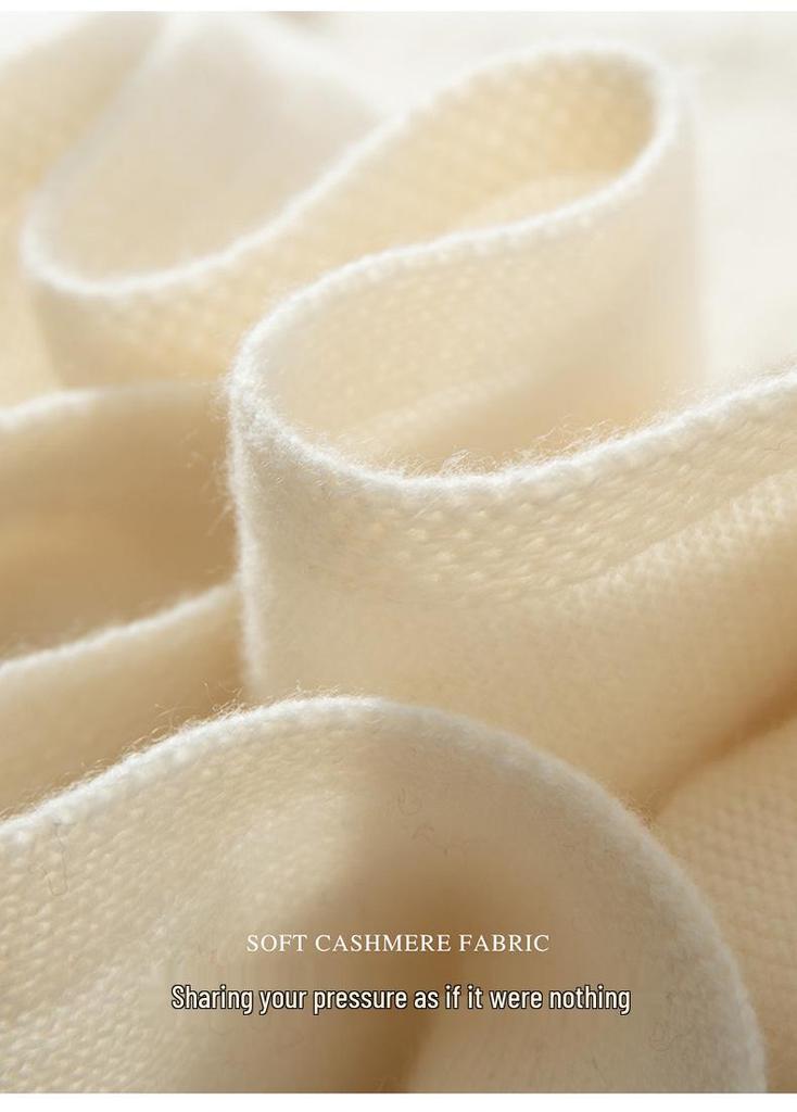 Women's 100% Pure Cashmere Scarf - Versatile, Warm, Solid Color for Autumn and Winter