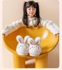 Winterwarme rutschfeste Baumwollpantoffeln für Kinder - Niedliches Hasendesign, Plus Samt, Geeignet für Jungen und Mädchen