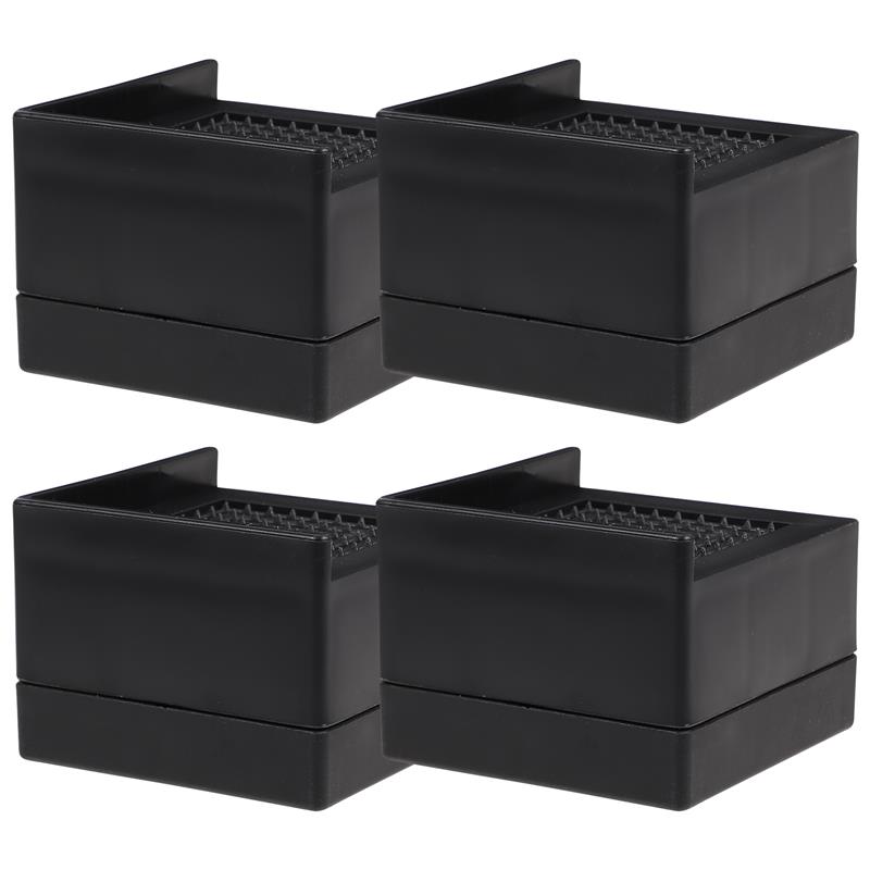4Pcs Heavy Duty Bed Risers Furniture Frame Lifts Couch Heightening Pads Rubber Furniture Feet Riser Fridge Mats