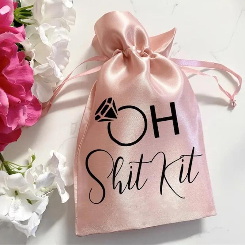 

5pcs rose gold Hangover Recovery Kit bags Bachelorette hen Party Bridal Shower bride to be wedding engagement decoration gift 13x18cm&5 pieces