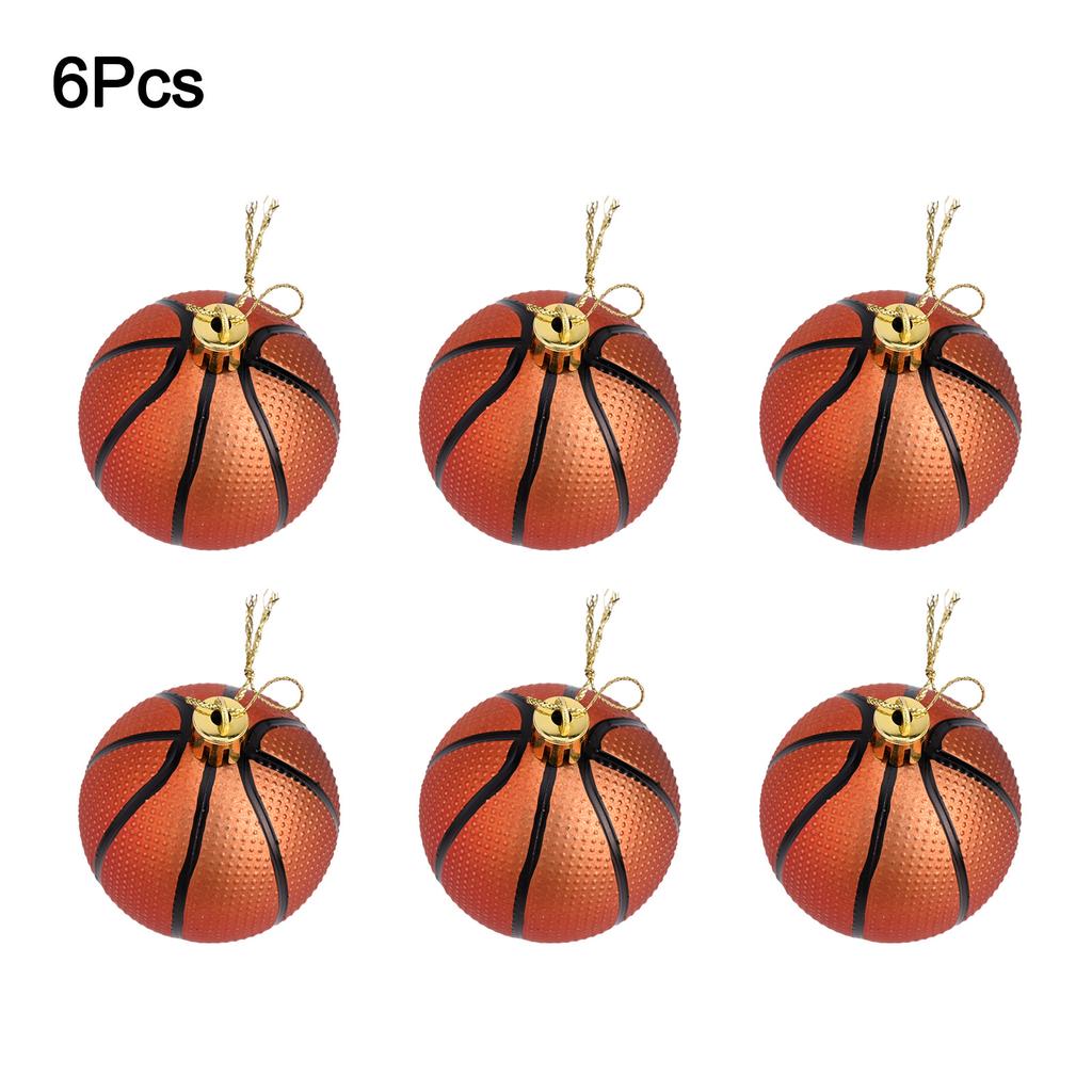 Xmas Decor Christmas Tree Balls Basketball Baubles Convenient Easy To Hang Lasting Use Lightweight New Practical Christmas