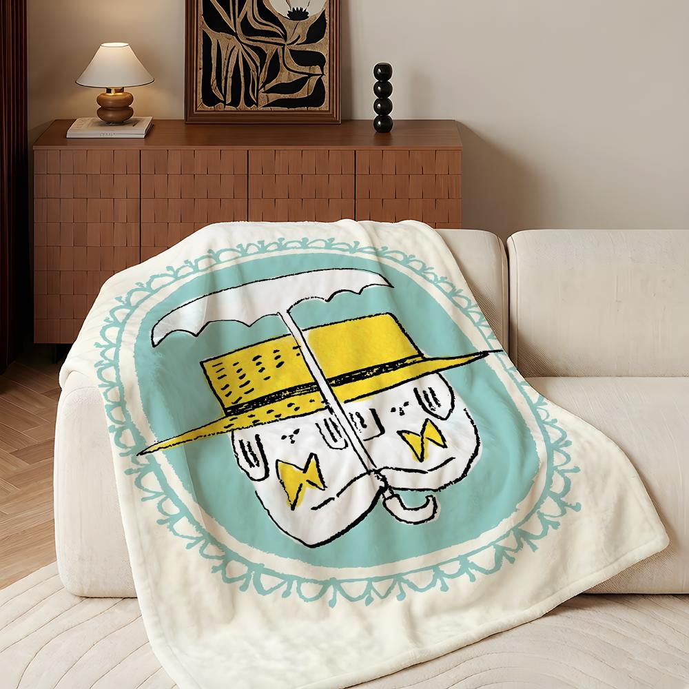 Craft I-icocrafts Throw Flannel Throw Blanket, Lightweight Cozy, Durable Washable Cute Cool