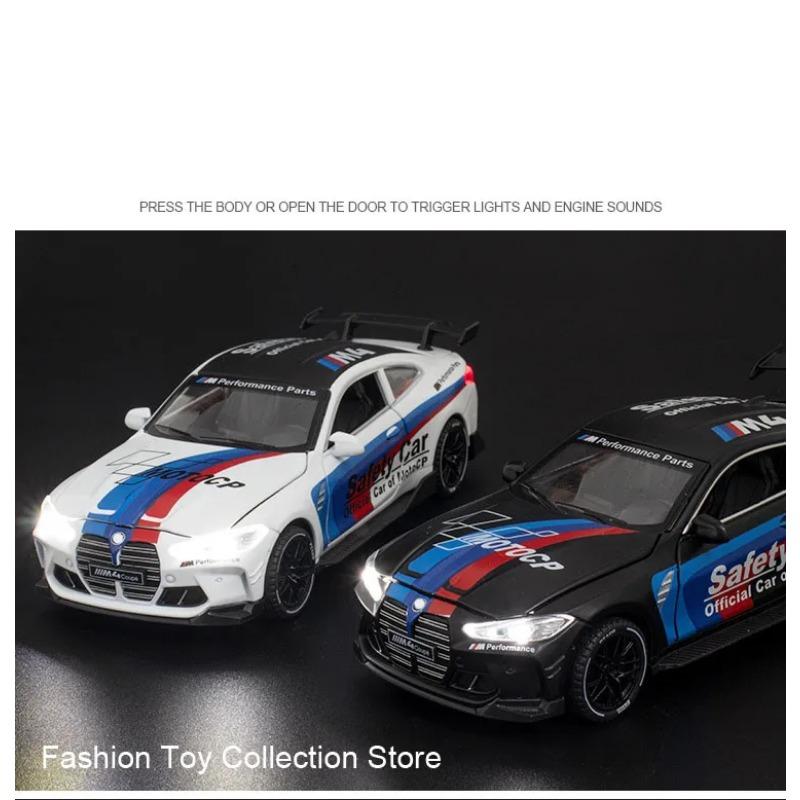 1/32 BWM-M4 Alloy Car Model High Simulation Diecasts Toy with Sound and Light Pull Back Vehicles Decoration Toys for Kids