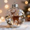 3D Crystal Ball, Wildlife Wonders Ornament Collection Set,2D Forest Animal Christmas Tree Pendant Festive Atmosphere Decoration