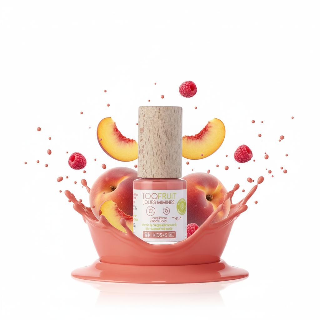 Lakier do paznokci dla dzieci 5+ toofruit - brzoskwinia, bio, owocowy zapach 10 ml