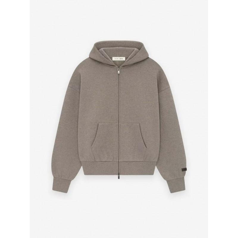 Essentials FOG SS25 ON Zip Hoodie Mens Slim Fit Casual Sweatshirt