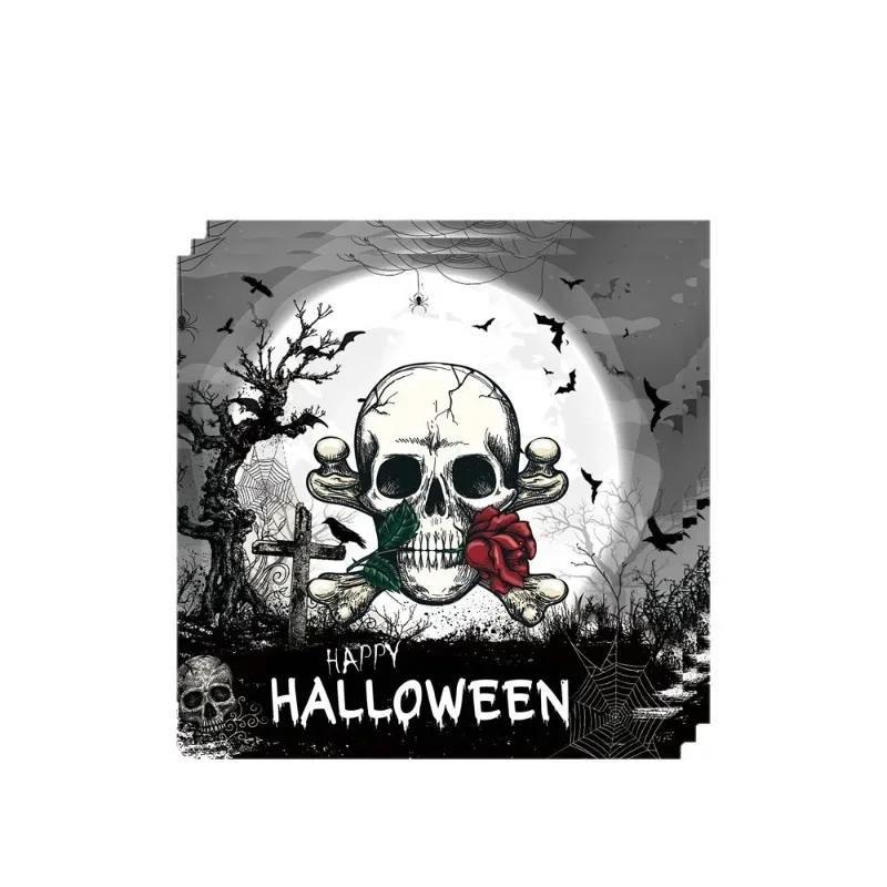 New Halloween Party Supplies Halloween Party Decoration Tablecloth Paper Tray Banner Atmosphere Halloween Decorations for Home