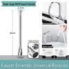 Universal Anti-Splash Faucet Extender with Rotating Joint for Balcony Use