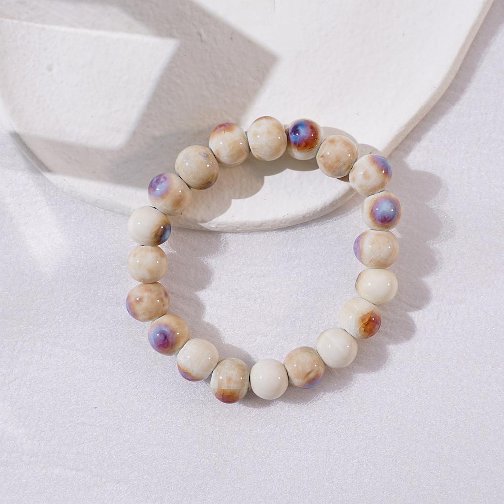 Ceramic new fashion flower glaze bead bracelet multi-color leisure ethnic style student
