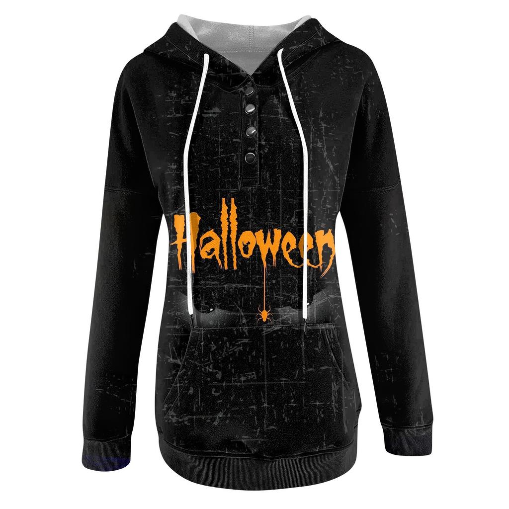 Women's Casual Fashion Print Long Sleeve Pullover Hoodies Sweatshirts