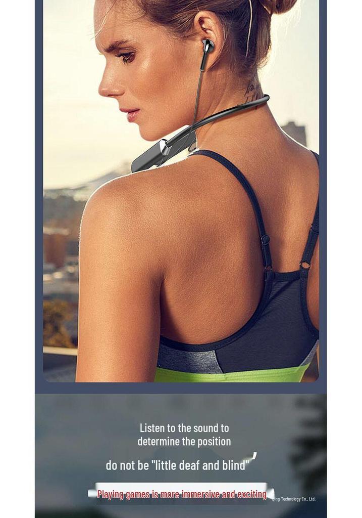 Bluetooth Sports Neckband Headset with Super Bass & Long Battery Life - Compatible with Apple, vivo, Xiaomi, OPPO, Huawei