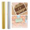 4 rolos de papel hot foil dourado e prateado, rolo de hot foil usado com caneta hot foil