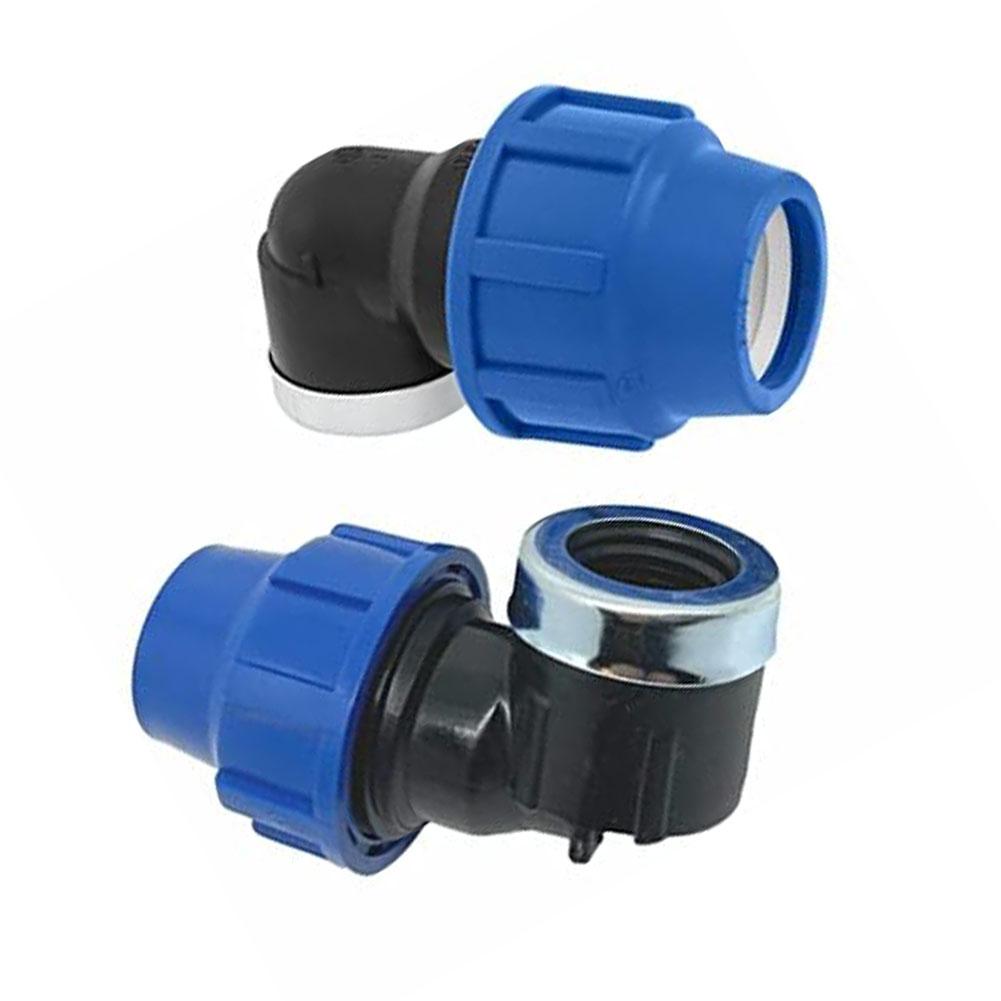 For Drip Irrigation Blue With Black 90 PP Coupling Efficient Irrigation Pipe Joint Hose Connector Drip Irrigation