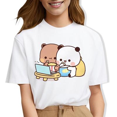 Bubu Dudu T-Shirt Damen Kawaii Cartoon Y2k Lustiges Mädchen T-Shirt Hip Hop Streetwear Harajuku süßes schönes Anime T-Shirt