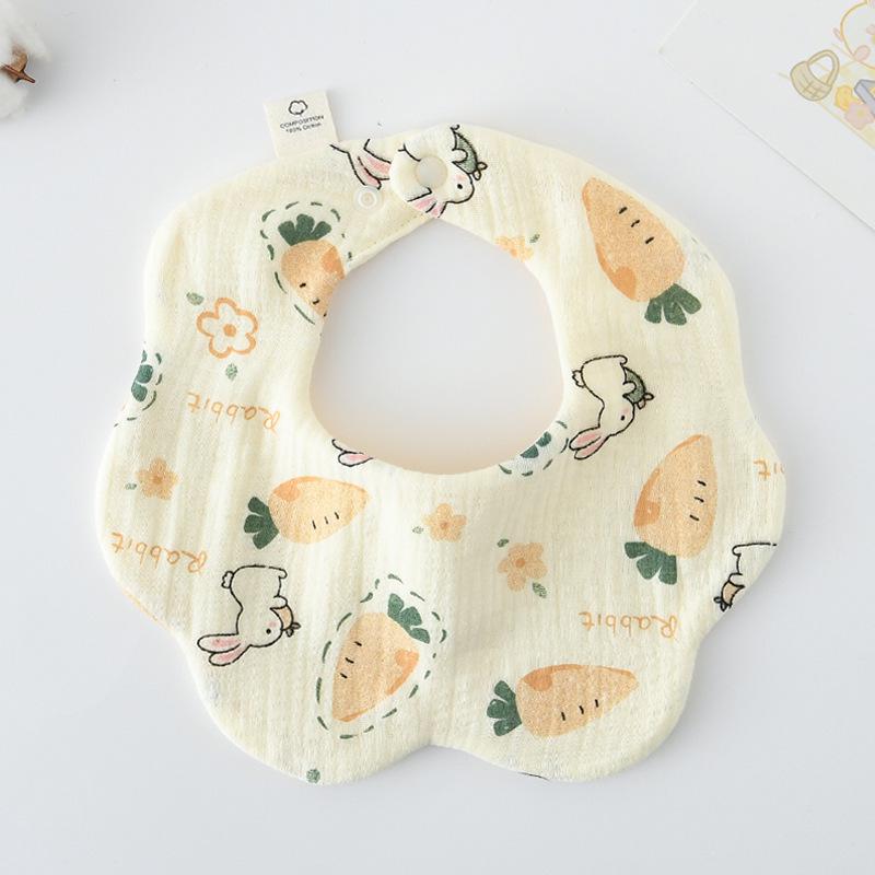 360-Degree Pure Cotton Petal Baby Drool Bib