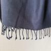 Used Kashmiri Embroidery 100% Pashmina Large Shawl Navy X Silver, Directly Imported from India