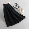 2025 Women Fall Winter Skirt Knitted Elastic High Waist Thick Soft Warm Stretchy Solid Color Loose Big Swing