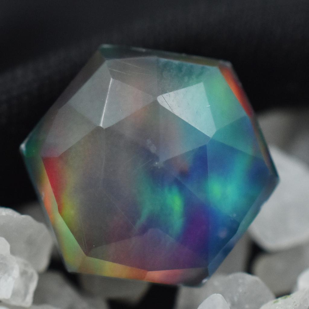 Lab-Created Opal Loose Gemstone Multi-Color 7.05 ct Fancy Cut October Birthstone for Gem Collections