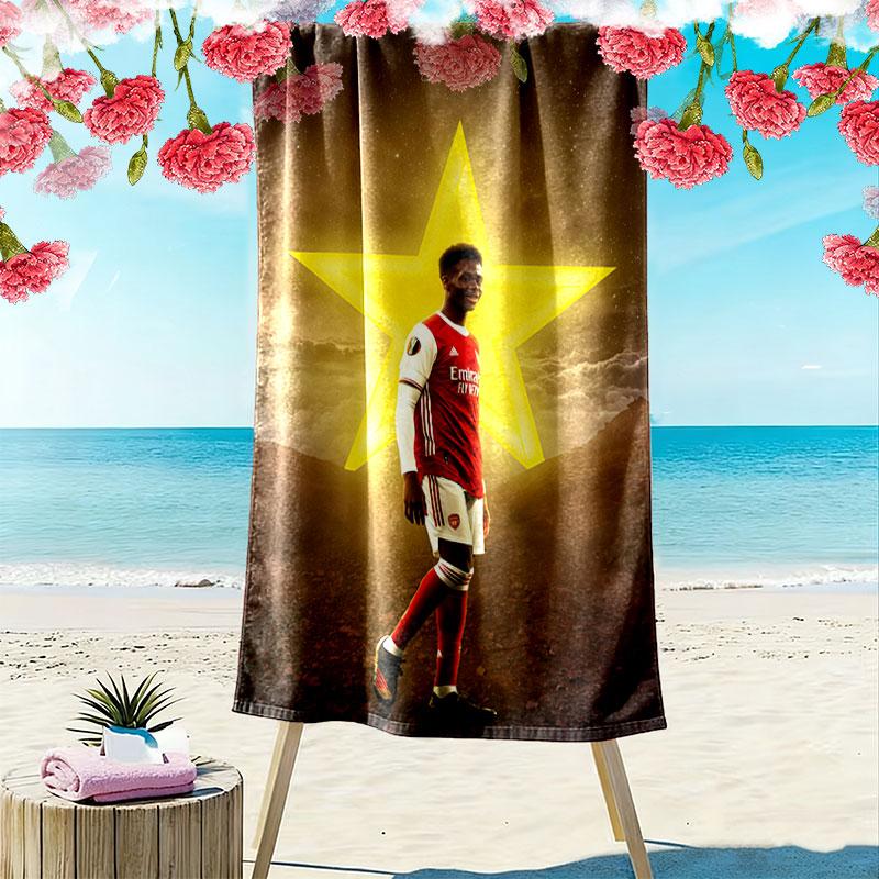 Bukayo Saka Force Beach Towel, Large Soft Quick Dry Towel for Beach Camping Swimming