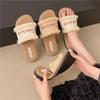 Flat-bottomed cool slippers for women's summer wear, new with skirts, beautiful soft-bottomed beach slips
