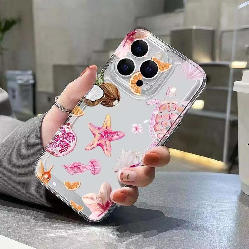 Floral Starfish Turtle Painte Clear Phone Case For Xiaomi Mi 15 T Pro 14T 13T Mi 17 Pro 15 14 13 12 11 Lite 5G Silicone Cover